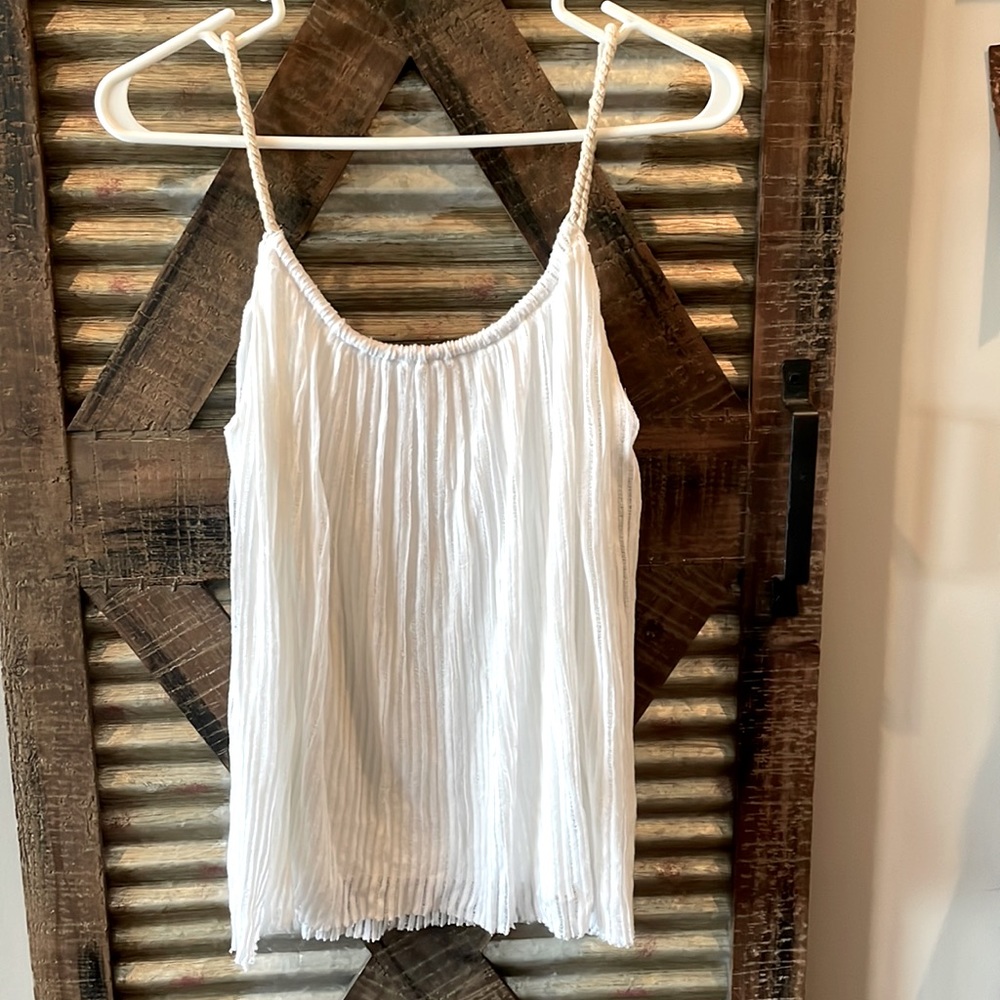 Braided spaghetti strap blouse